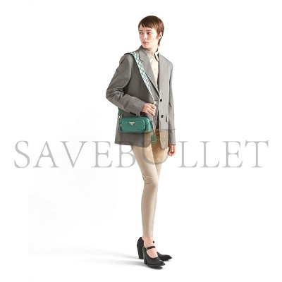 PRADA NAPPA ANTIQUE LEATHER MULTI-POCKET SHOULDER BAG 1BH198  (22*10.5*7cm) 